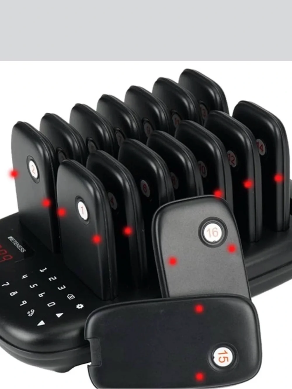 Retekess TD175 Wireless Restaurant Pager Queuing Calling System 30 Buzzers Cafes